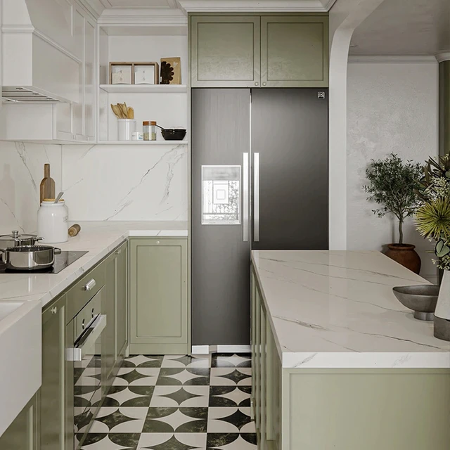 light green kitchen cabinets