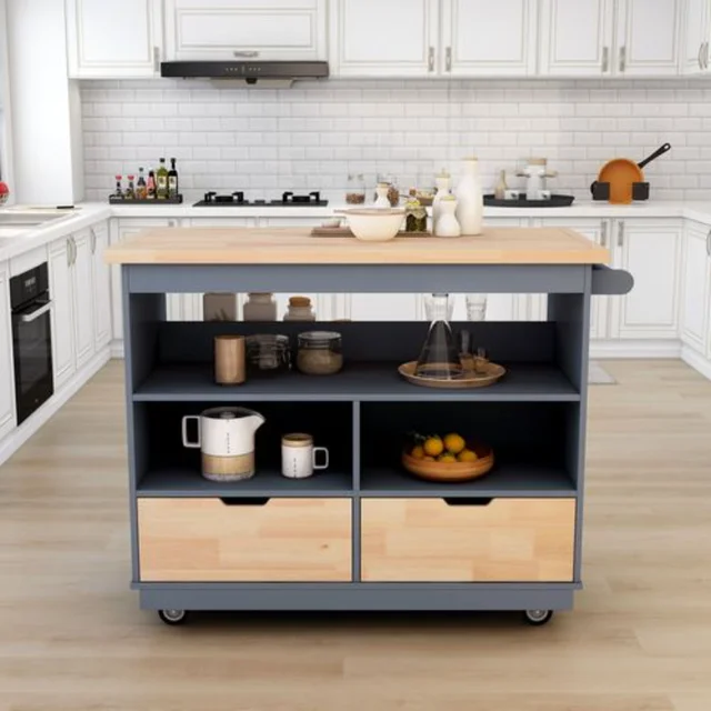 kitchen island with stove top