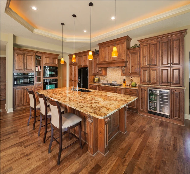 log cabin kitchen