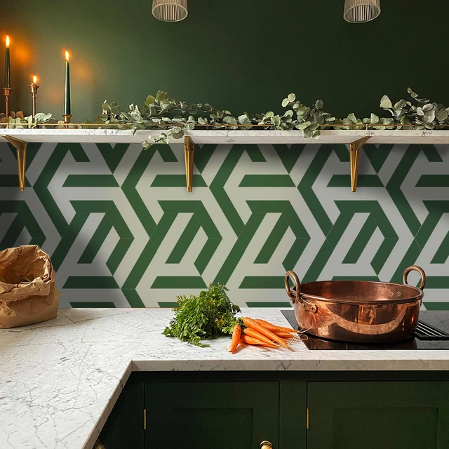 emerald green kitchen