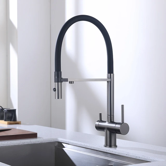 single handle kitchen  faucet with sprayer