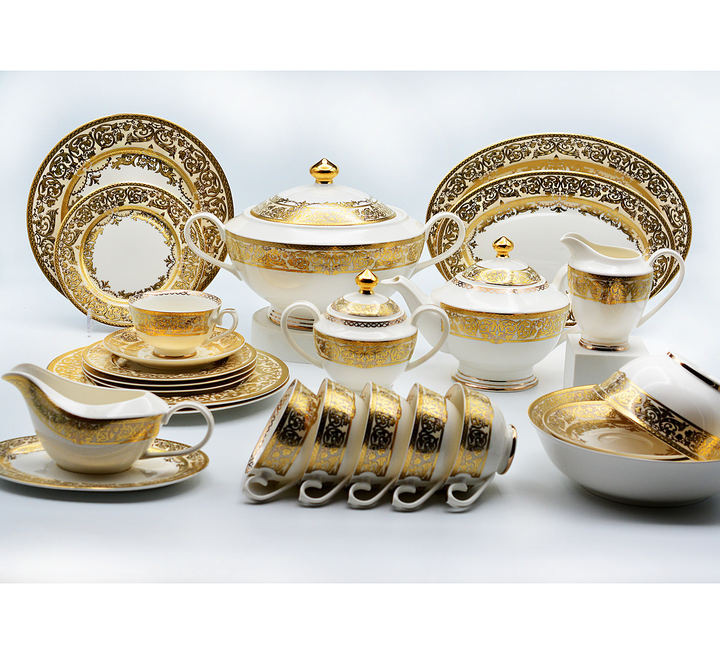 gold tableware