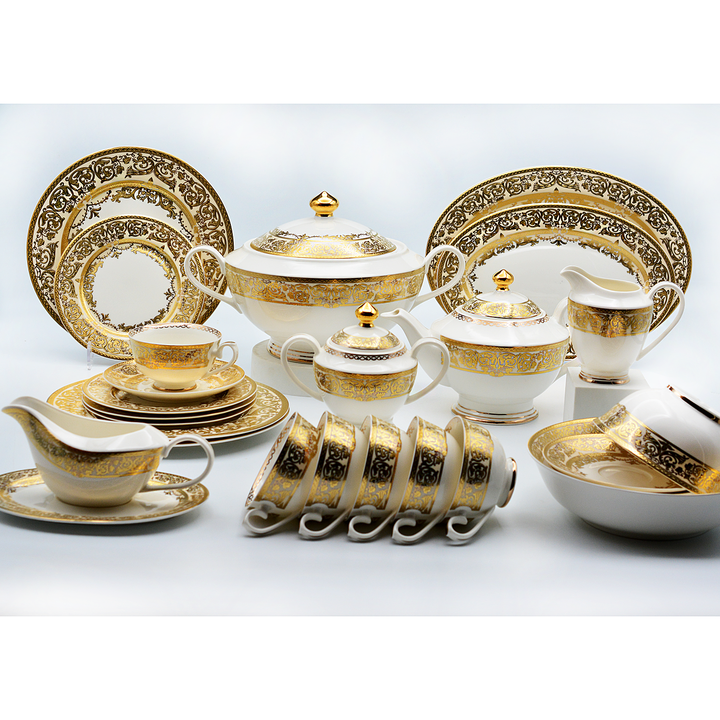 gold tableware