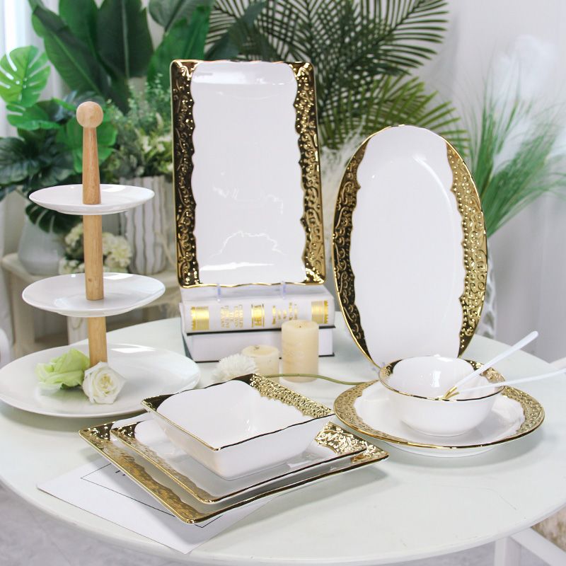 gold tableware