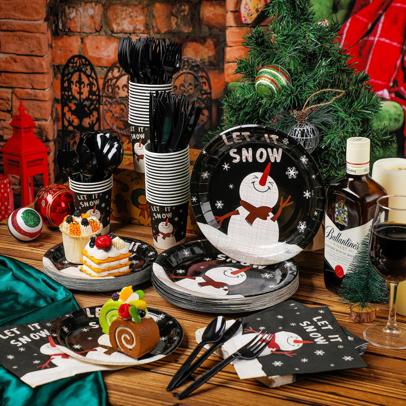 christmas disposable tableware